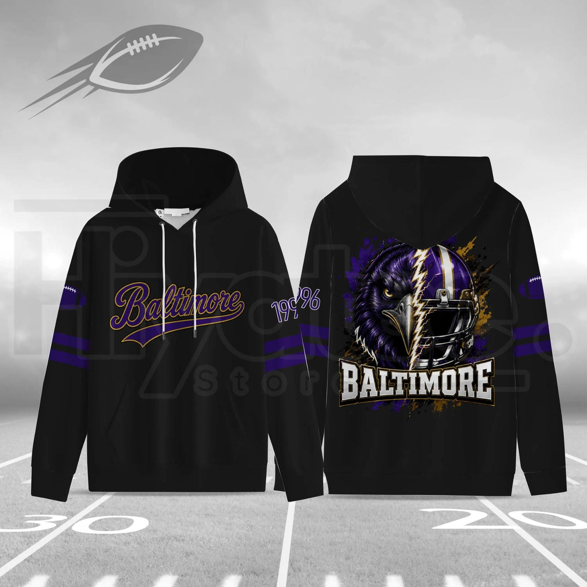 Unisex Football City Graphic Hoodie – Hometown Sports Pullover