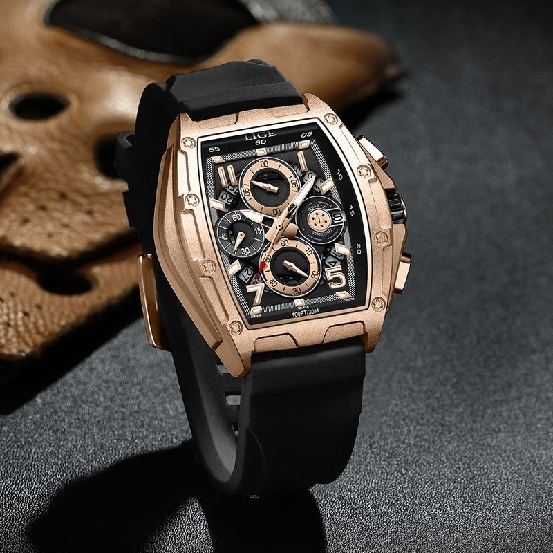 Men's Multifunctional Waterproof Calendar Watch