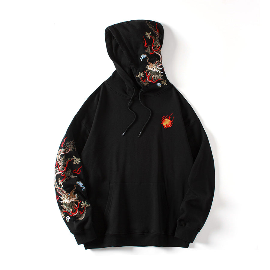 KH9190 Dragon Embroidery Hoodie