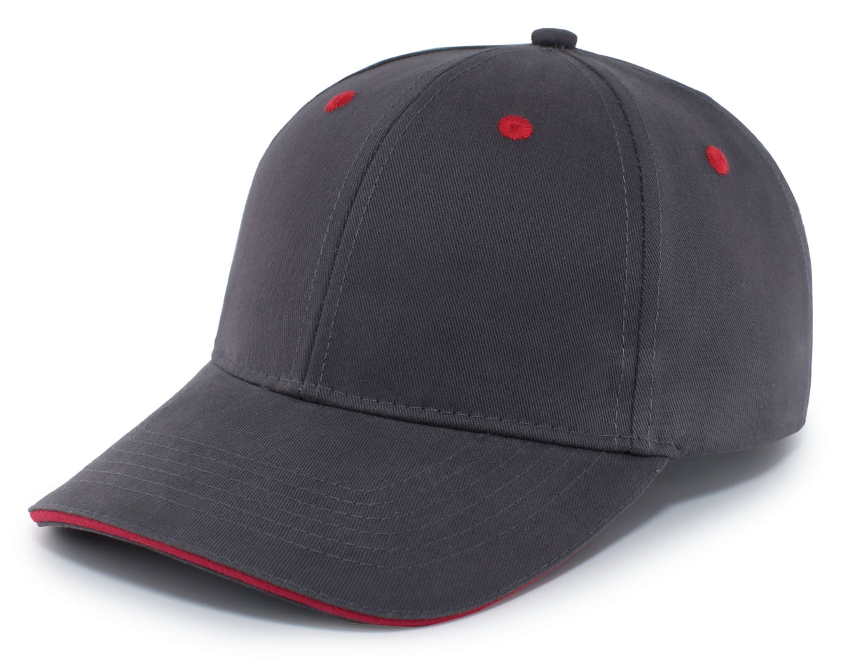 BRUSHED TWILL CAP WITH SANDWICH BILL - ADJUSTABLE