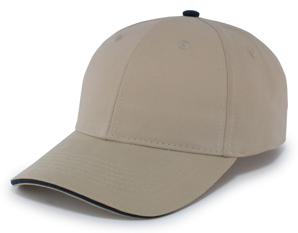 BRUSHED TWILL CAP WITH SANDWICH BILL - ADJUSTABLE