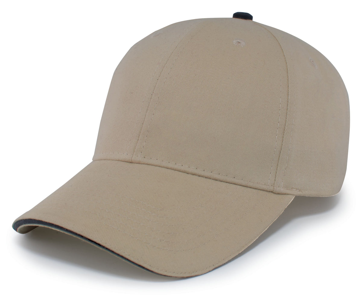 BRUSHED TWILL CAP WITH SANDWICH BILL - ADJUSTABLE