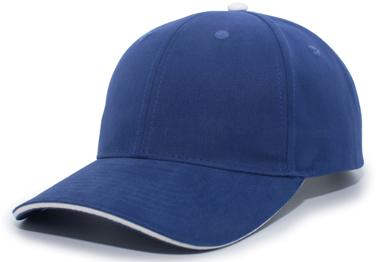 BRUSHED TWILL CAP WITH SANDWICH BILL - ADJUSTABLE