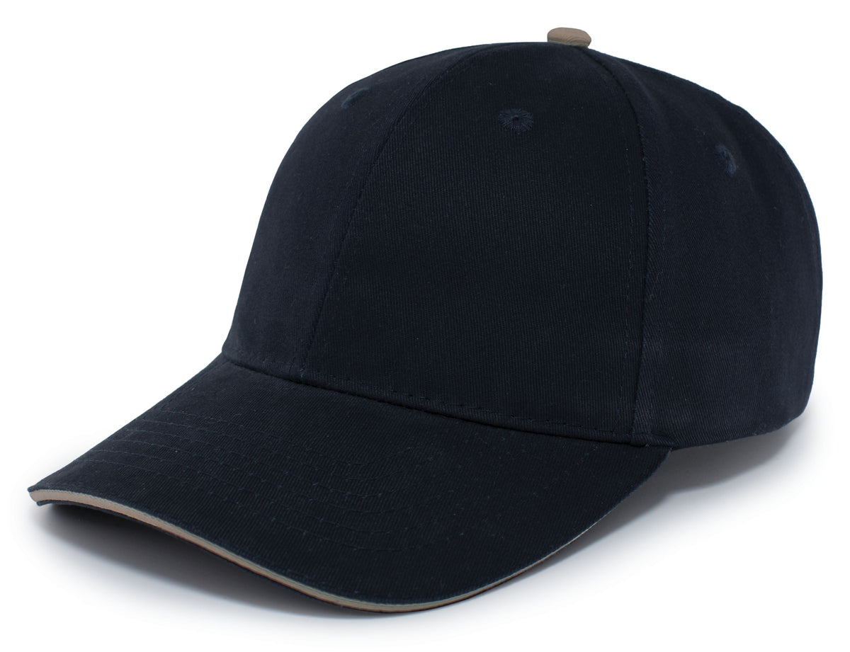 BRUSHED TWILL CAP WITH SANDWICH BILL - ADJUSTABLE