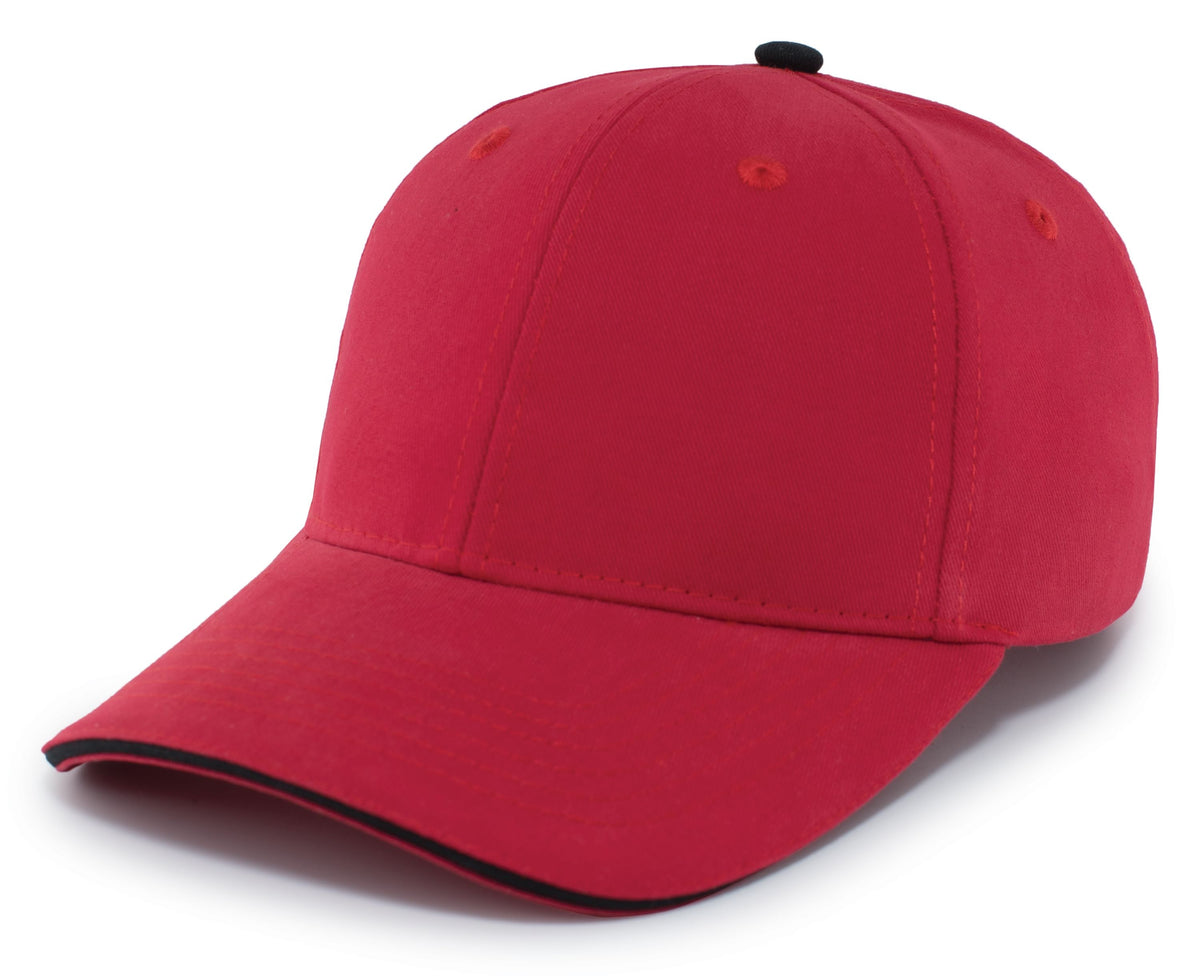 BRUSHED TWILL CAP WITH SANDWICH BILL - ADJUSTABLE