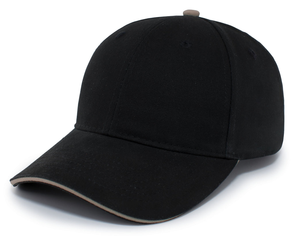 BRUSHED TWILL CAP WITH SANDWICH BILL - ADJUSTABLE