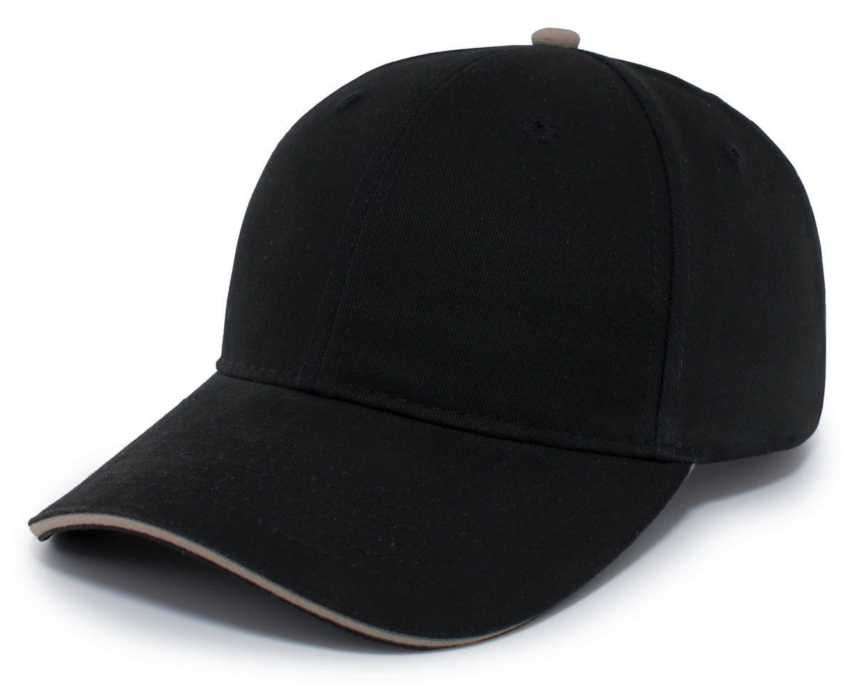 BRUSHED TWILL CAP WITH SANDWICH BILL - ADJUSTABLE