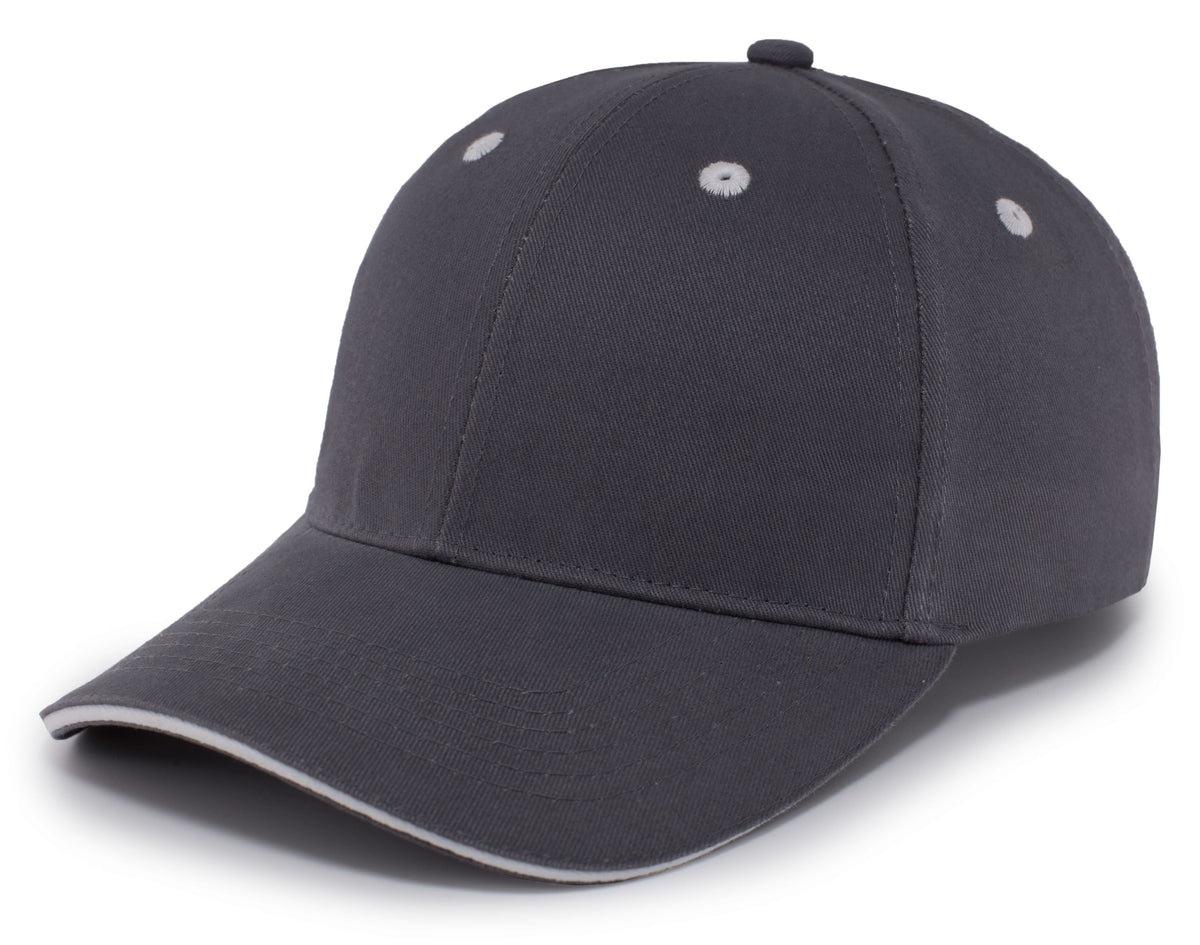 BRUSHED TWILL CAP WITH SANDWICH BILL - ADJUSTABLE