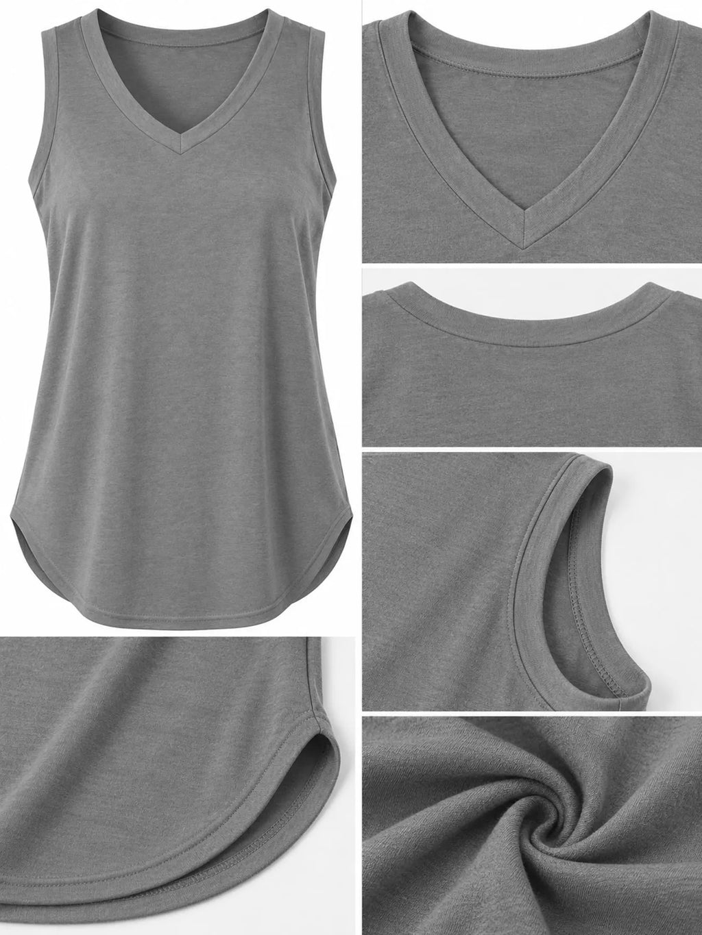 V-Neck Casual Loose Fit Tank Top