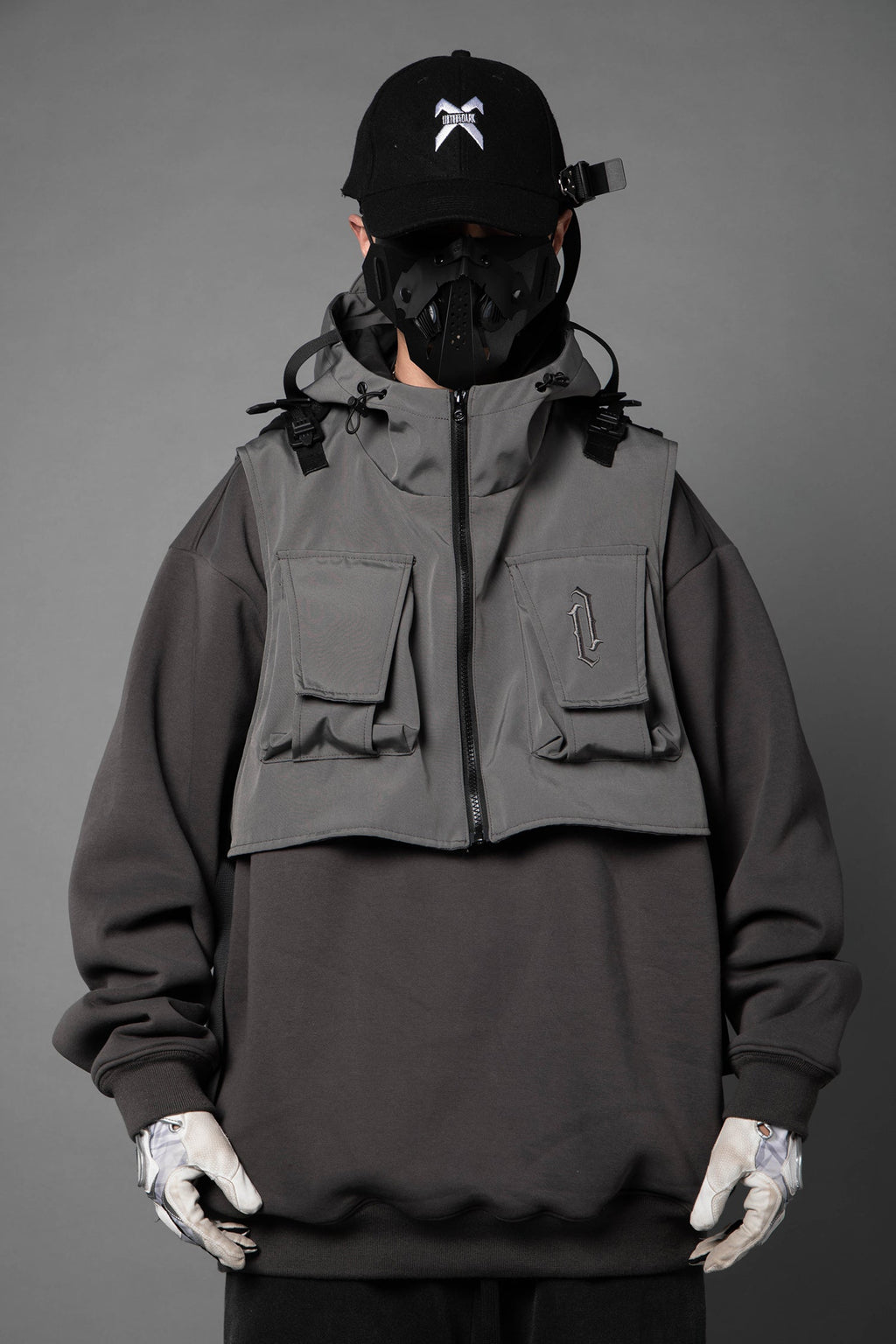 HiH34 Grey Tech Guard Hoodie