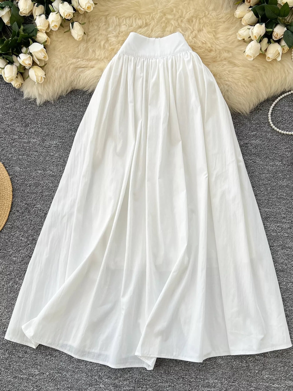 High-Waisted Skirt with Pockets