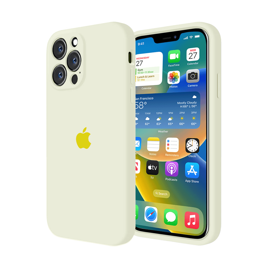 iPhone Camera Protection Silicone Case (Creamy Yellow)