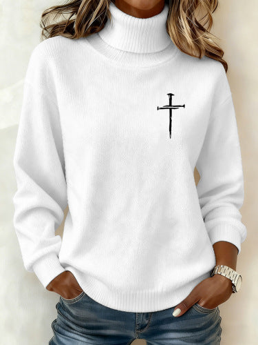 Women's Ski Lift Print Knit Sweater