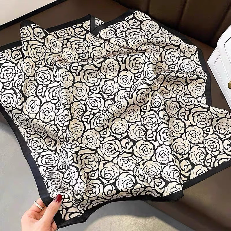 Square Scarf Womens Fashionable Small Neckerchief 70cm