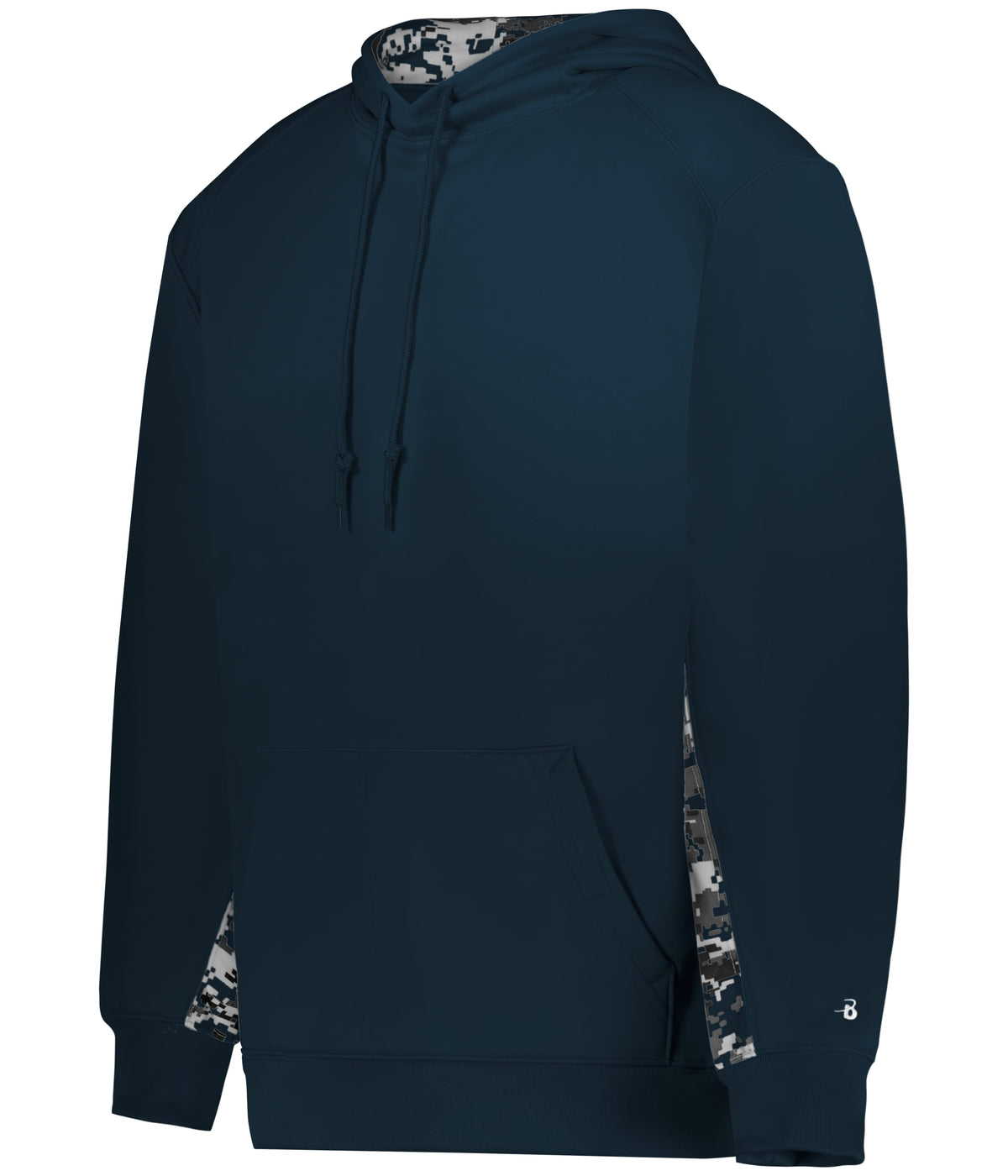DIGITAL COLOR BLOCK HOODIE - MOISTURE-WICKING POLYESTER