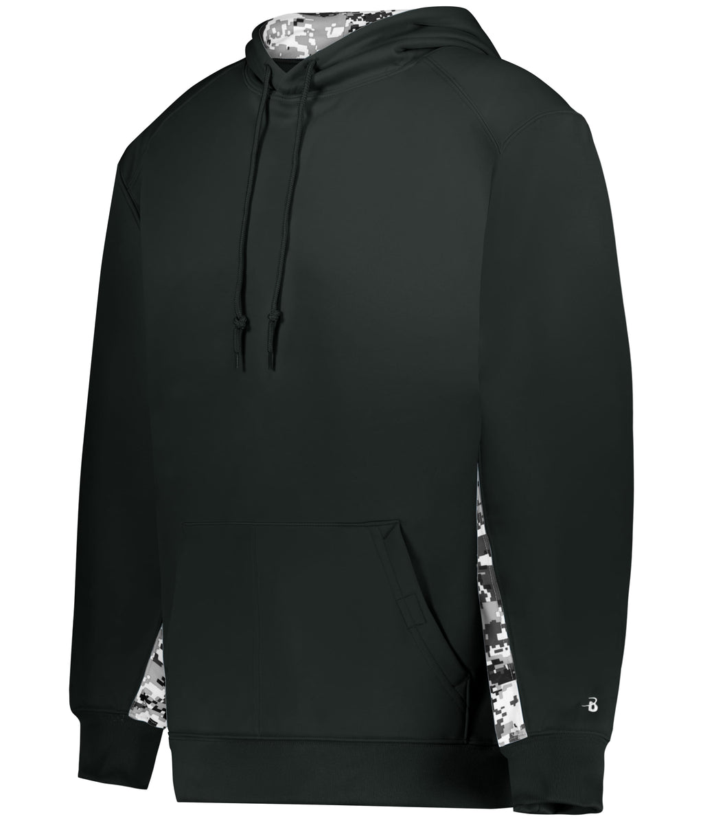 DIGITAL COLOR BLOCK HOODIE - MOISTURE-WICKING POLYESTER