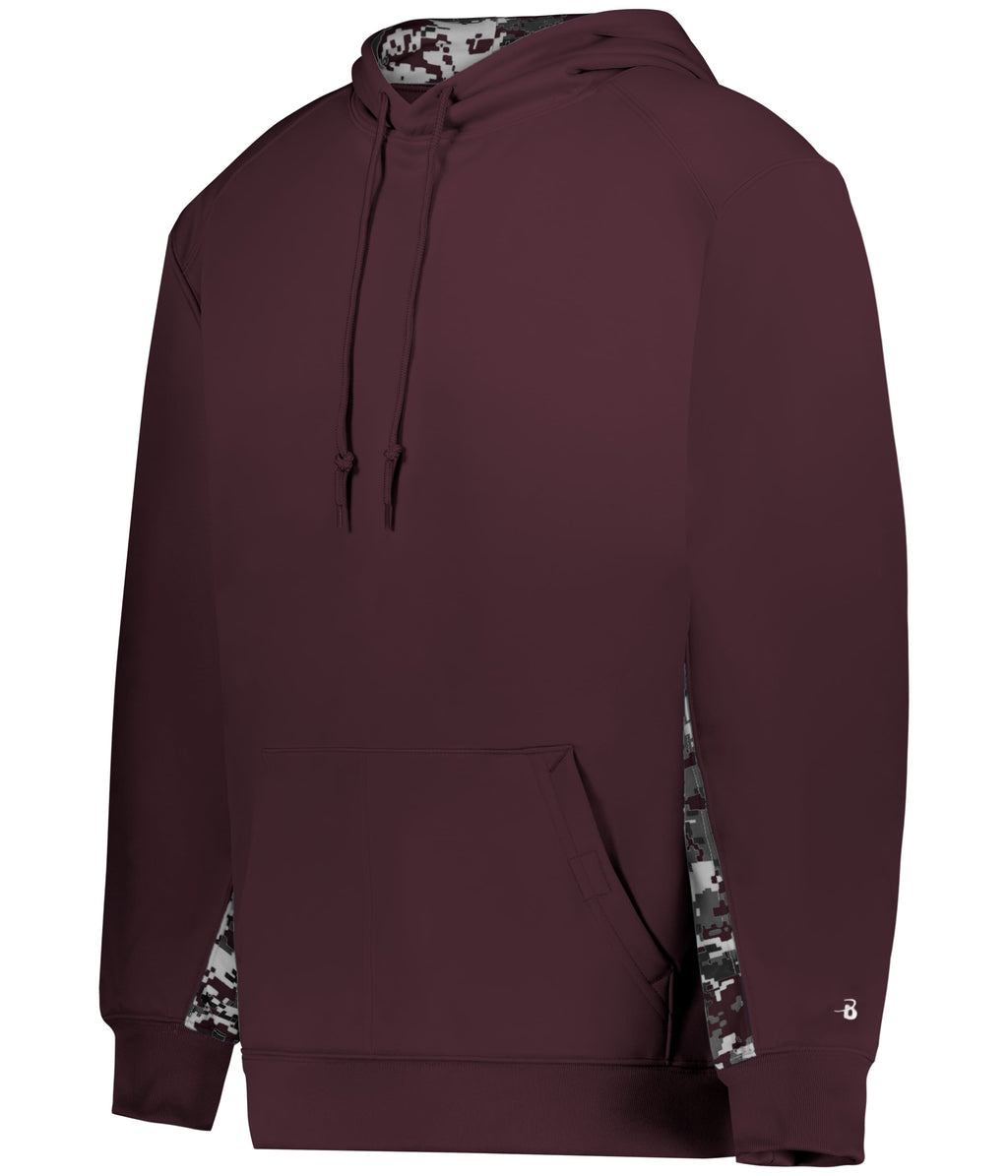 DIGITAL COLOR BLOCK HOODIE - MOISTURE-WICKING POLYESTER