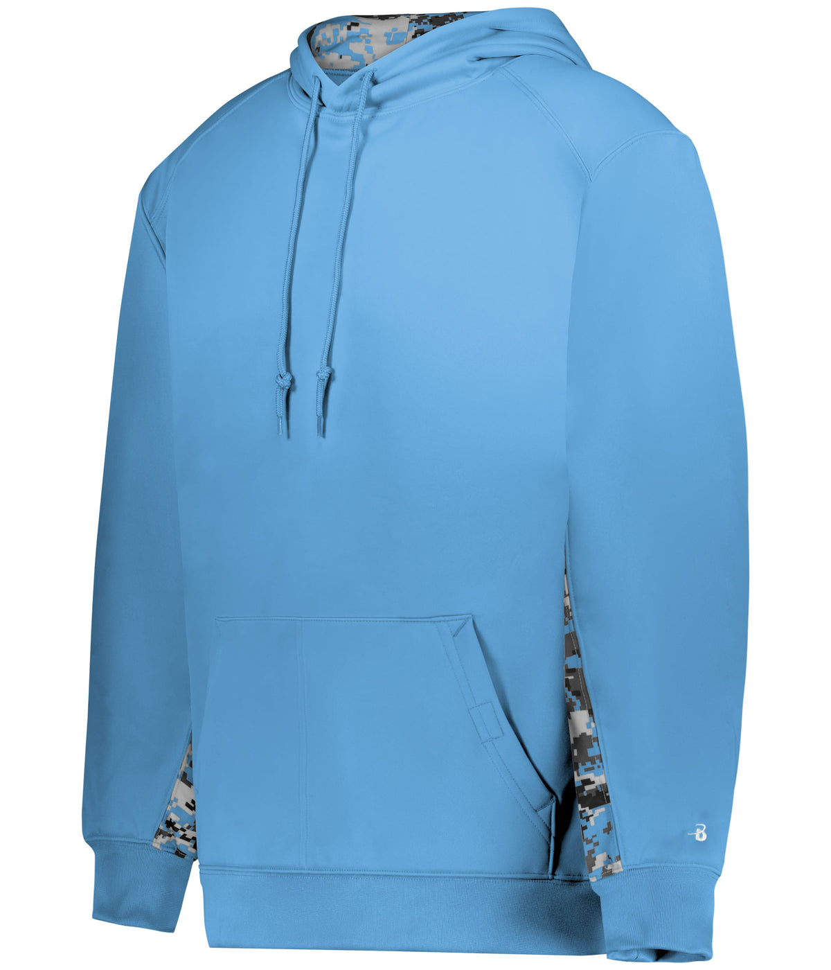 DIGITAL COLOR BLOCK HOODIE - MOISTURE-WICKING POLYESTER