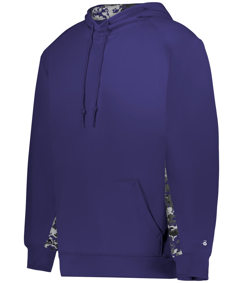 DIGITAL COLOR BLOCK HOODIE - MOISTURE-WICKING POLYESTER