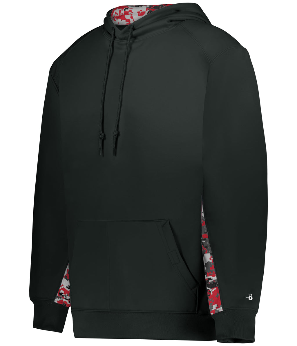 DIGITAL COLOR BLOCK HOODIE - MOISTURE-WICKING POLYESTER
