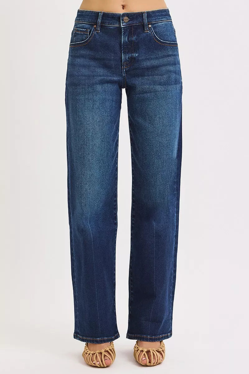 RISEN Mid Rise Wide Baggy Jeans