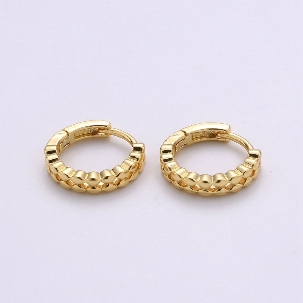 14k Gold Filled Earrings, Huggie Earring, Tiny Earrings, Tiny Diamond Earrings, DIY Earrings, Everyday Wear Earrings, Rosegold Earring K-667