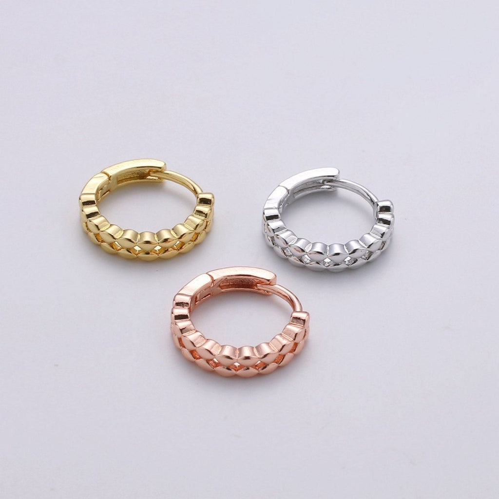 14k Gold Filled Earrings, Huggie Earring, Tiny Earrings, Tiny Diamond Earrings, DIY Earrings, Everyday Wear Earrings, Rosegold Earring K-667