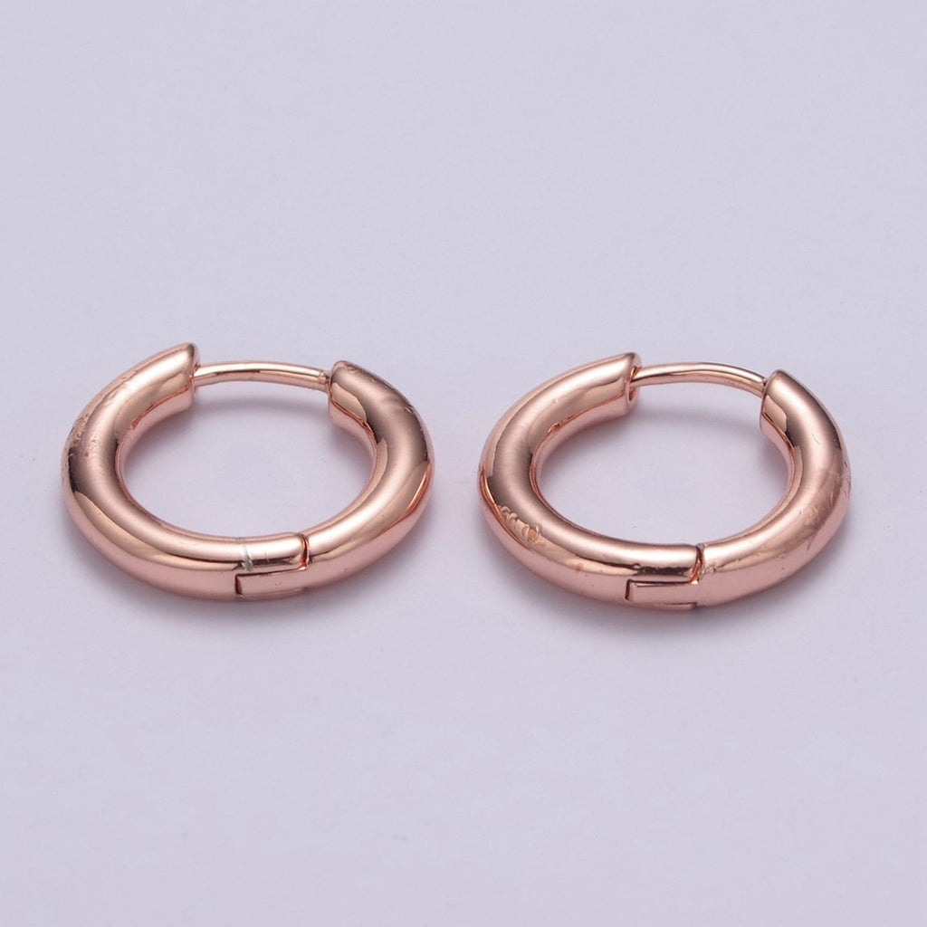 14K Gold Filled Thick Huggie Hoop, Small Hoop, Tiny Hoop Earrings, Gold Thick Huggie Hoop Earrings, Simple Thick Huggie Hoop, Daily earring T-246 ~ T-248