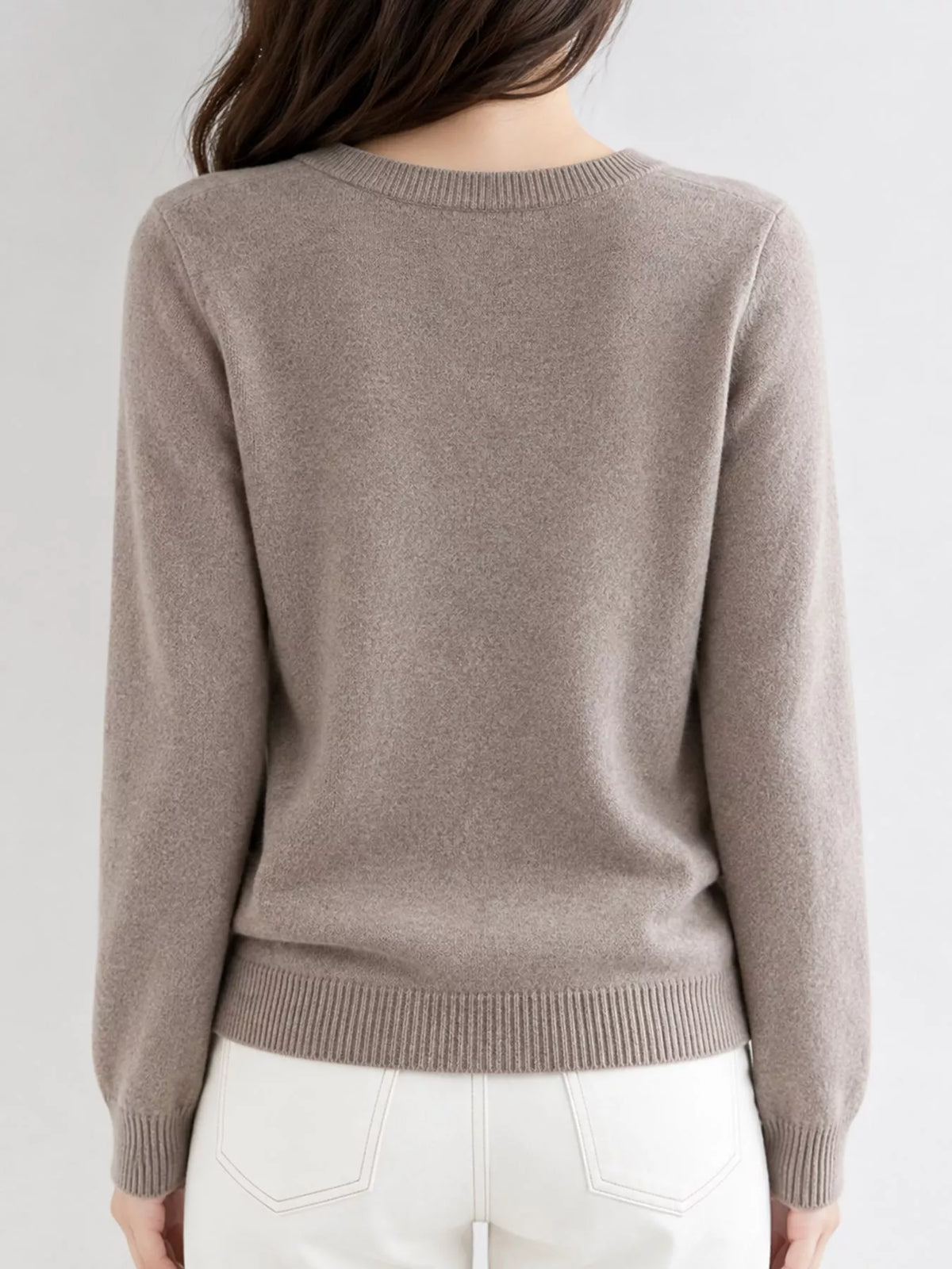 Crew Neck Button-Down Cardigan