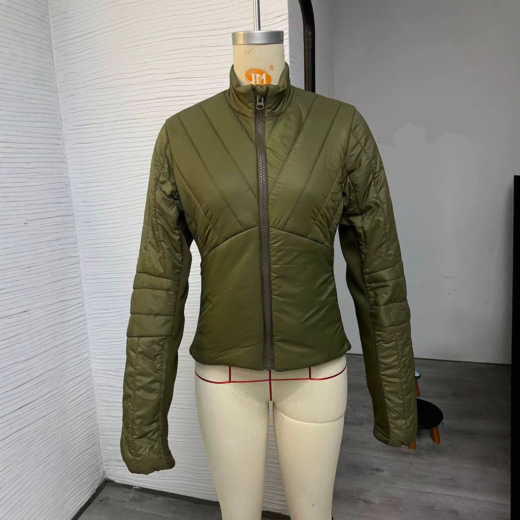 Womens Casual Sporty Warm Cotton-padded Coat