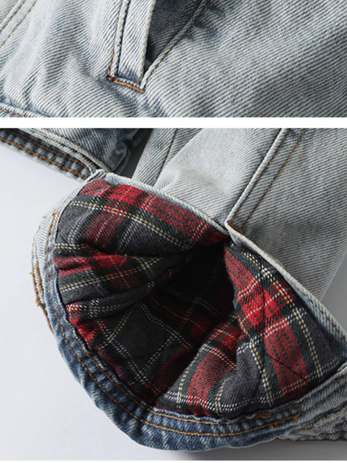 Sherpa-Lined Denim Jacket