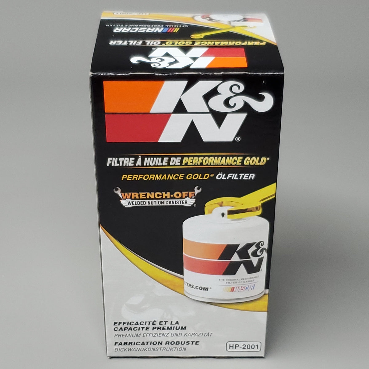 K&N Premium Performance Gold Replacement Oil Filter HP-2001 (New)