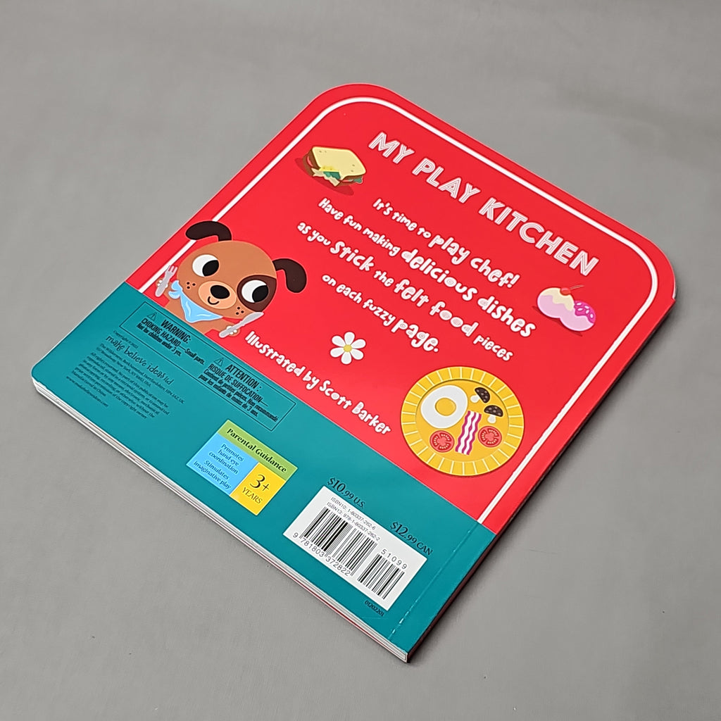 MAKE BELIEVE IDEAS My Play Kitchen With Big Felt Play Pieces Hardback Book (New)