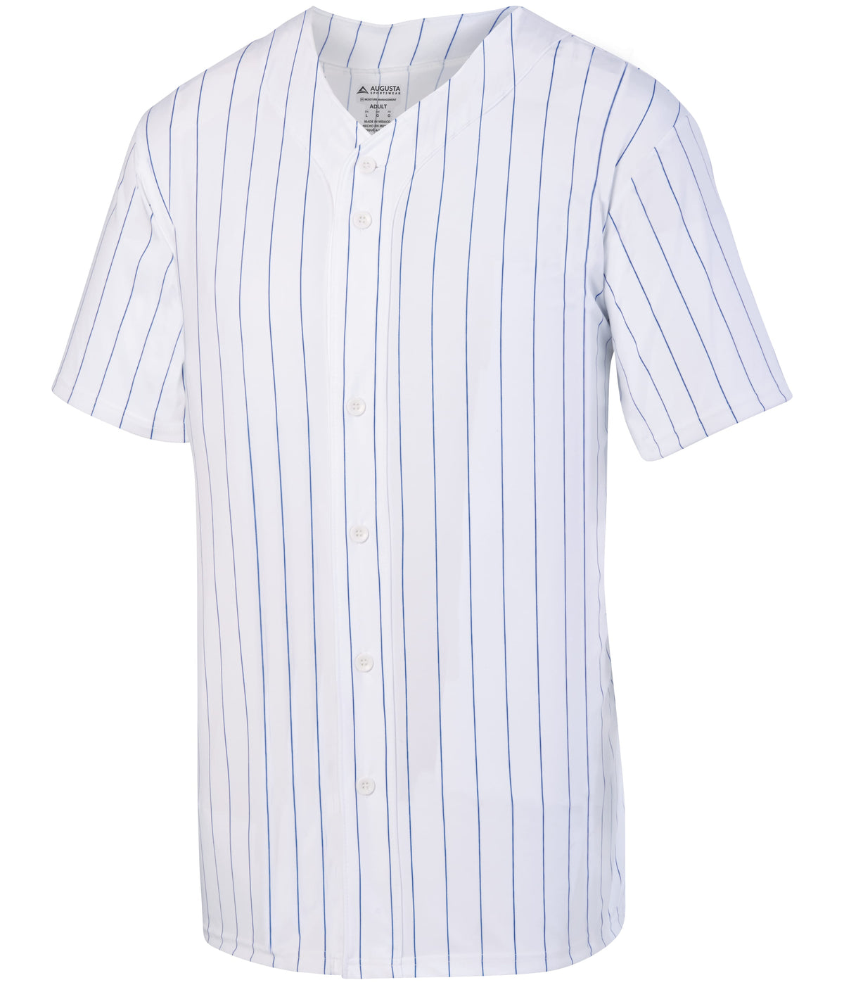 PINSTRIPE FULL-BUTTON BASEBALL JERSEY - MOISTURE-WICKING