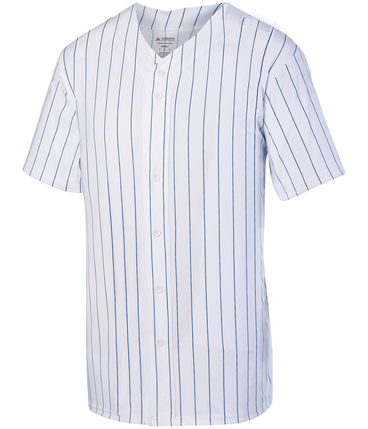 PINSTRIPE FULL-BUTTON BASEBALL JERSEY - MOISTURE-WICKING