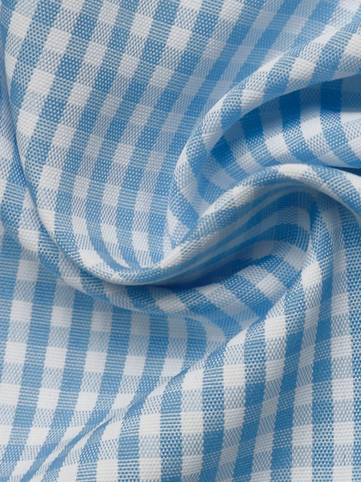 Gingham Bow-Tie Neck Long Sleeve Shirt
