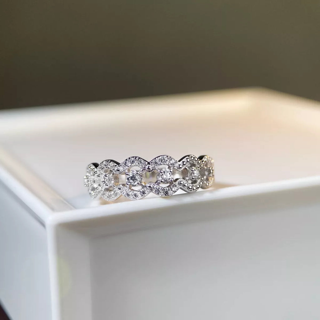 925 Sterling Silver Zircon Band Ring