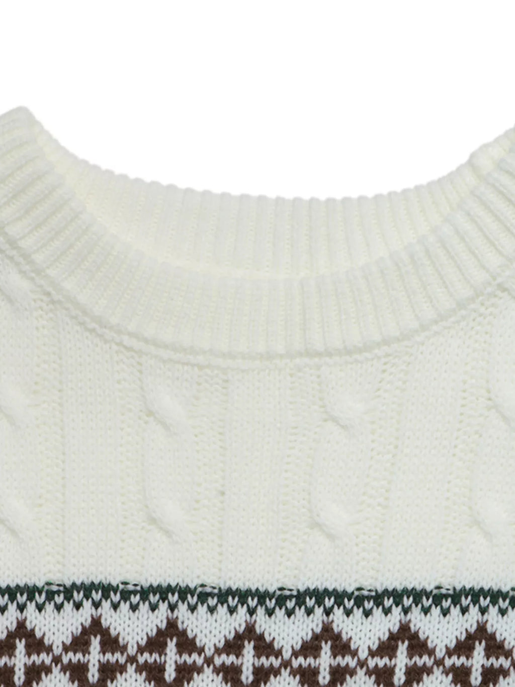 Christmas Reindeer Pattern Cable Knit Sweater
