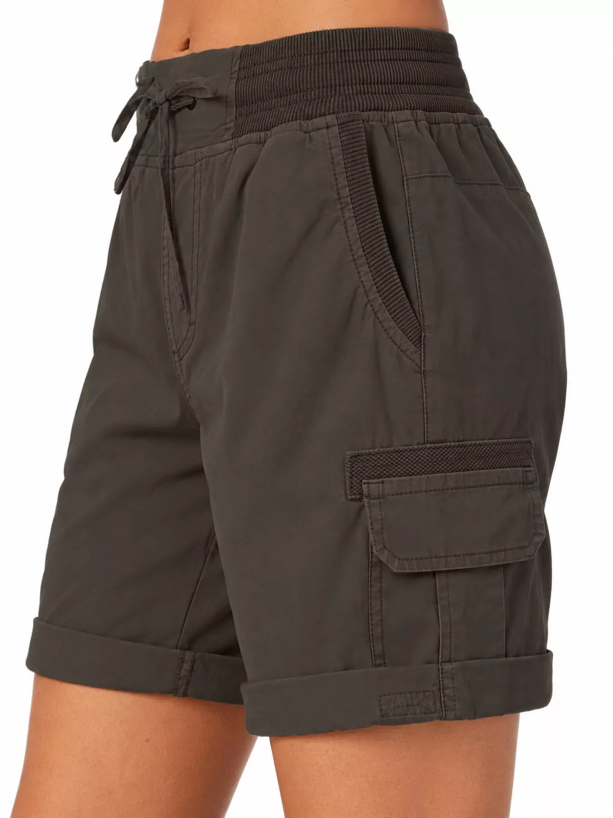 Full Size Drawstring Cargo Shorts Plus Size