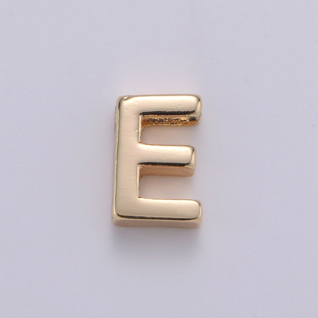 18K Gold Filled Letter Charms, Letter Beads, Initial Charms, Bracelet Charms, Mini Pendant Charms for Necklace Alphabet Beads Charm 8x6mm A-085 to A-097