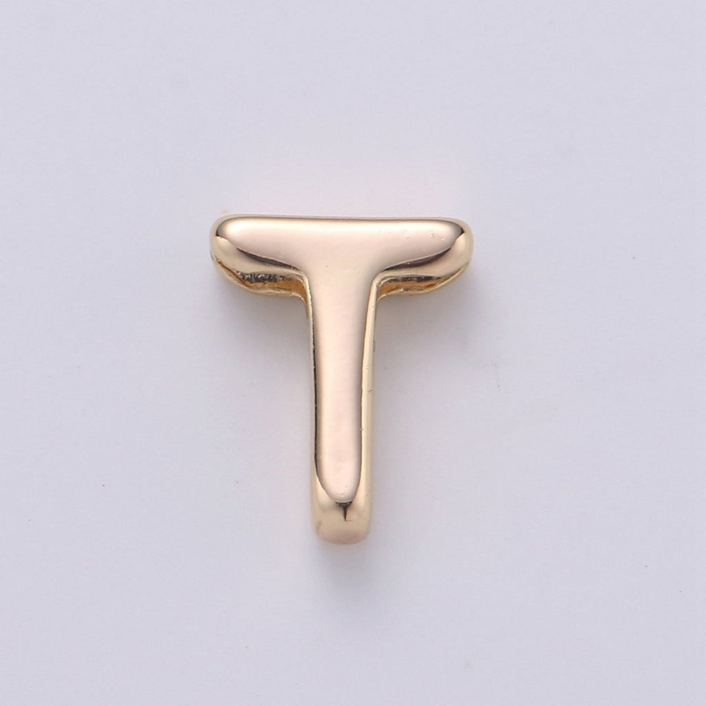 18K Gold Filled Letter Charms, Letter Beads, Initial Charms, Bracelet Charms, Mini Pendant Charms for Necklace Alphabet Beads Charm 8x6mm A-085 to A-097