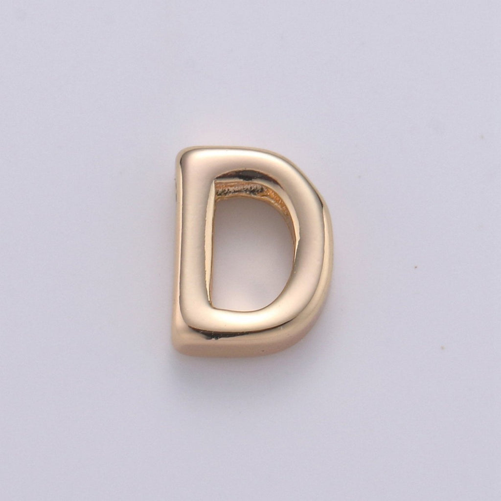 18K Gold Filled Letter Charms, Letter Beads, Initial Charms, Bracelet Charms, Mini Pendant Charms for Necklace Alphabet Beads Charm 8x6mm A-085 to A-097