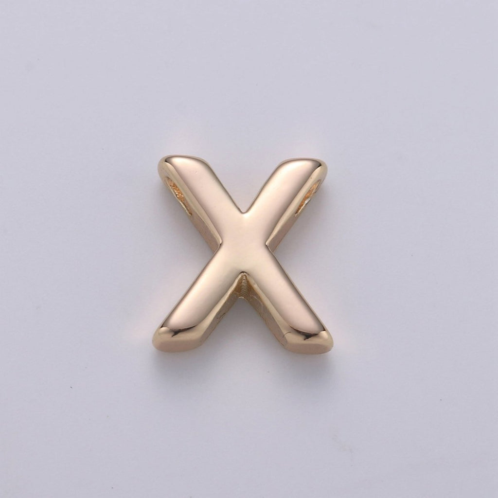18K Gold Filled Letter Charms, Letter Beads, Initial Charms, Bracelet Charms, Mini Pendant Charms for Necklace Alphabet Beads Charm 8x6mm A-085 to A-097