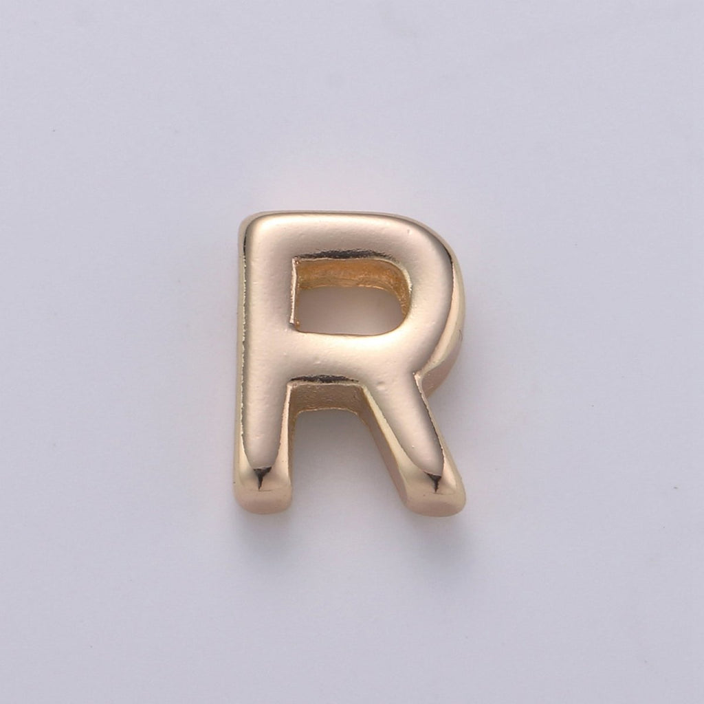 18K Gold Filled Letter Charms, Letter Beads, Initial Charms, Bracelet Charms, Mini Pendant Charms for Necklace Alphabet Beads Charm 8x6mm A-085 to A-097