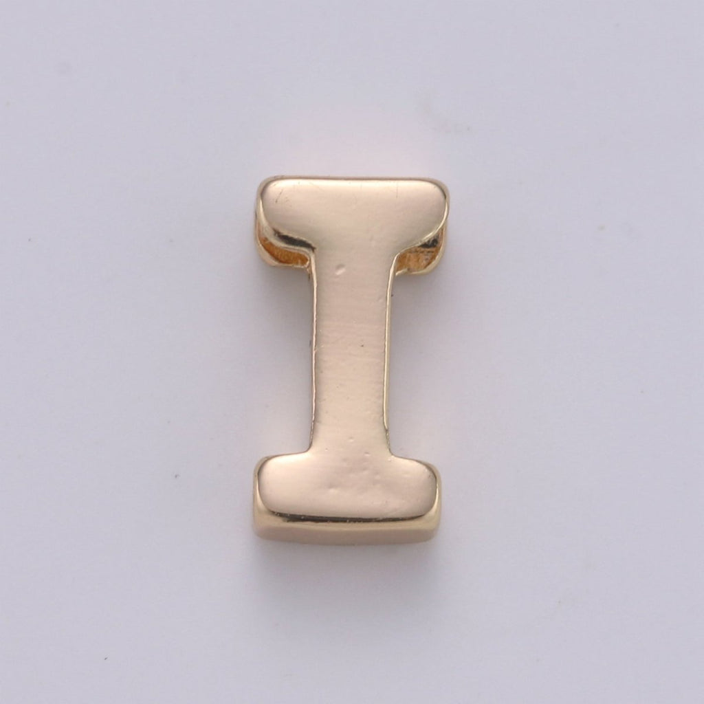 18K Gold Filled Letter Charms, Letter Beads, Initial Charms, Bracelet Charms, Mini Pendant Charms for Necklace Alphabet Beads Charm 8x6mm A-085 to A-097