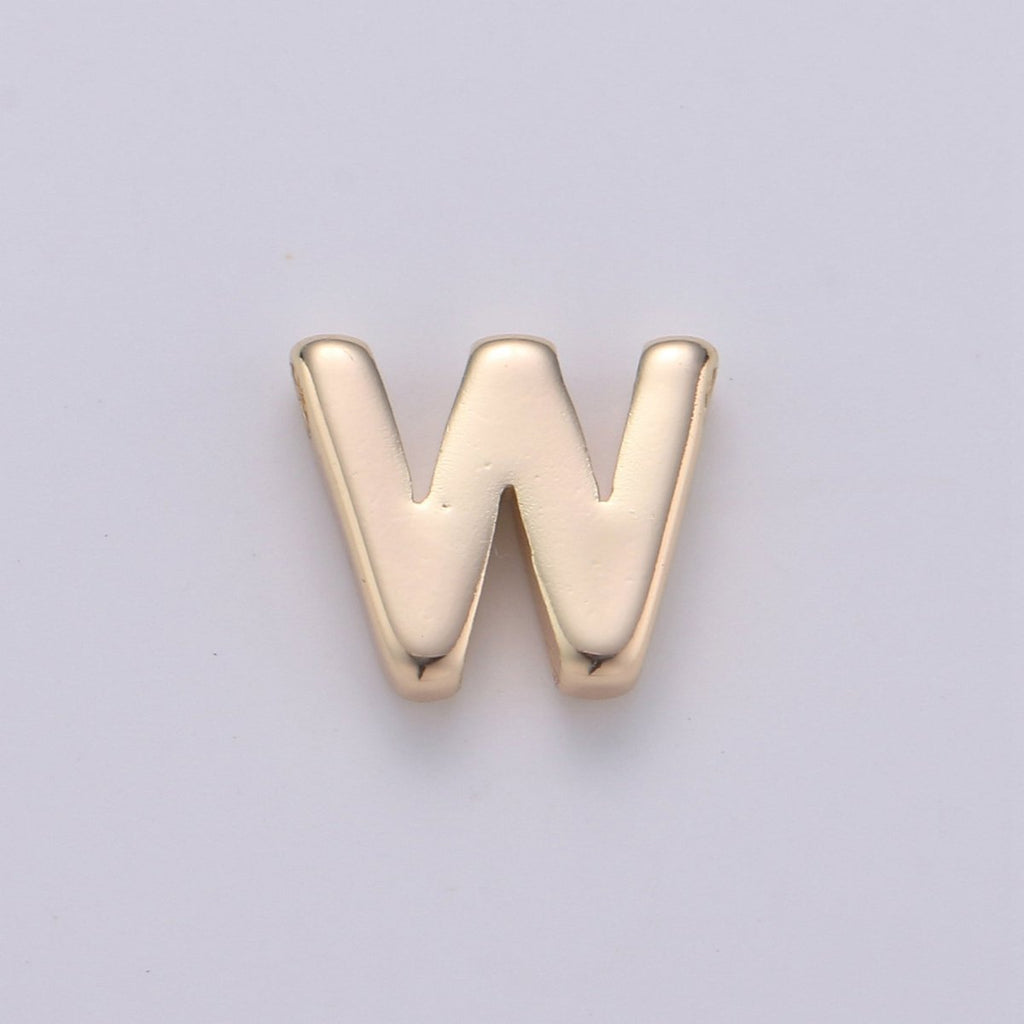 18K Gold Filled Letter Charms, Letter Beads, Initial Charms, Bracelet Charms, Mini Pendant Charms for Necklace Alphabet Beads Charm 8x6mm A-085 to A-097