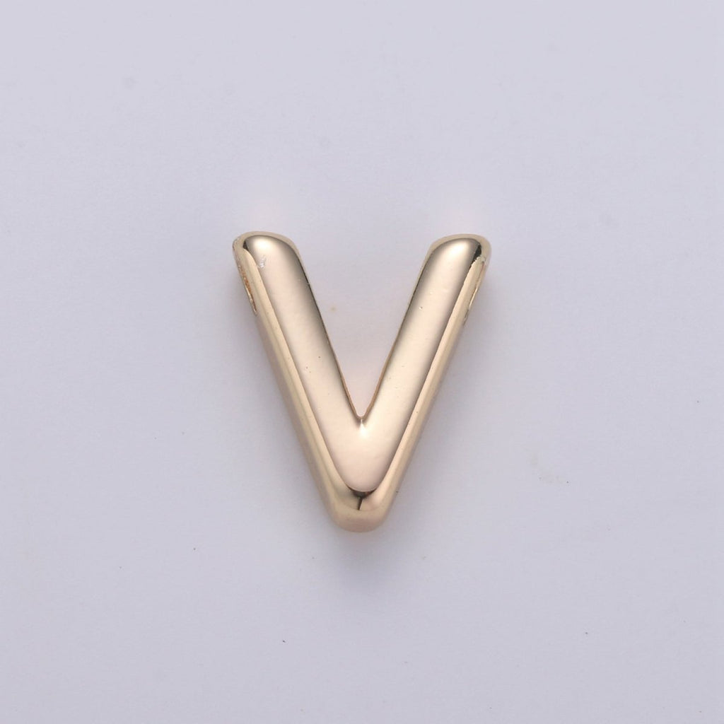18K Gold Filled Letter Charms, Letter Beads, Initial Charms, Bracelet Charms, Mini Pendant Charms for Necklace Alphabet Beads Charm 8x6mm A-085 to A-097