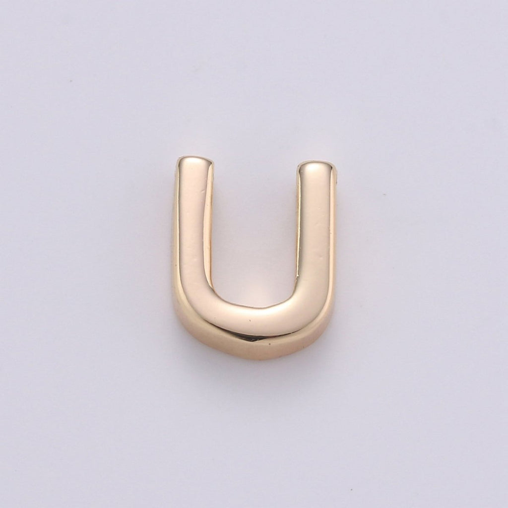18K Gold Filled Letter Charms, Letter Beads, Initial Charms, Bracelet Charms, Mini Pendant Charms for Necklace Alphabet Beads Charm 8x6mm A-085 to A-097
