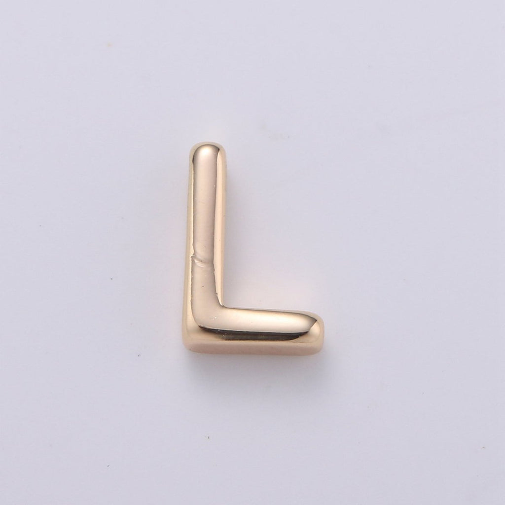 18K Gold Filled Letter Charms, Letter Beads, Initial Charms, Bracelet Charms, Mini Pendant Charms for Necklace Alphabet Beads Charm 8x6mm A-085 to A-097
