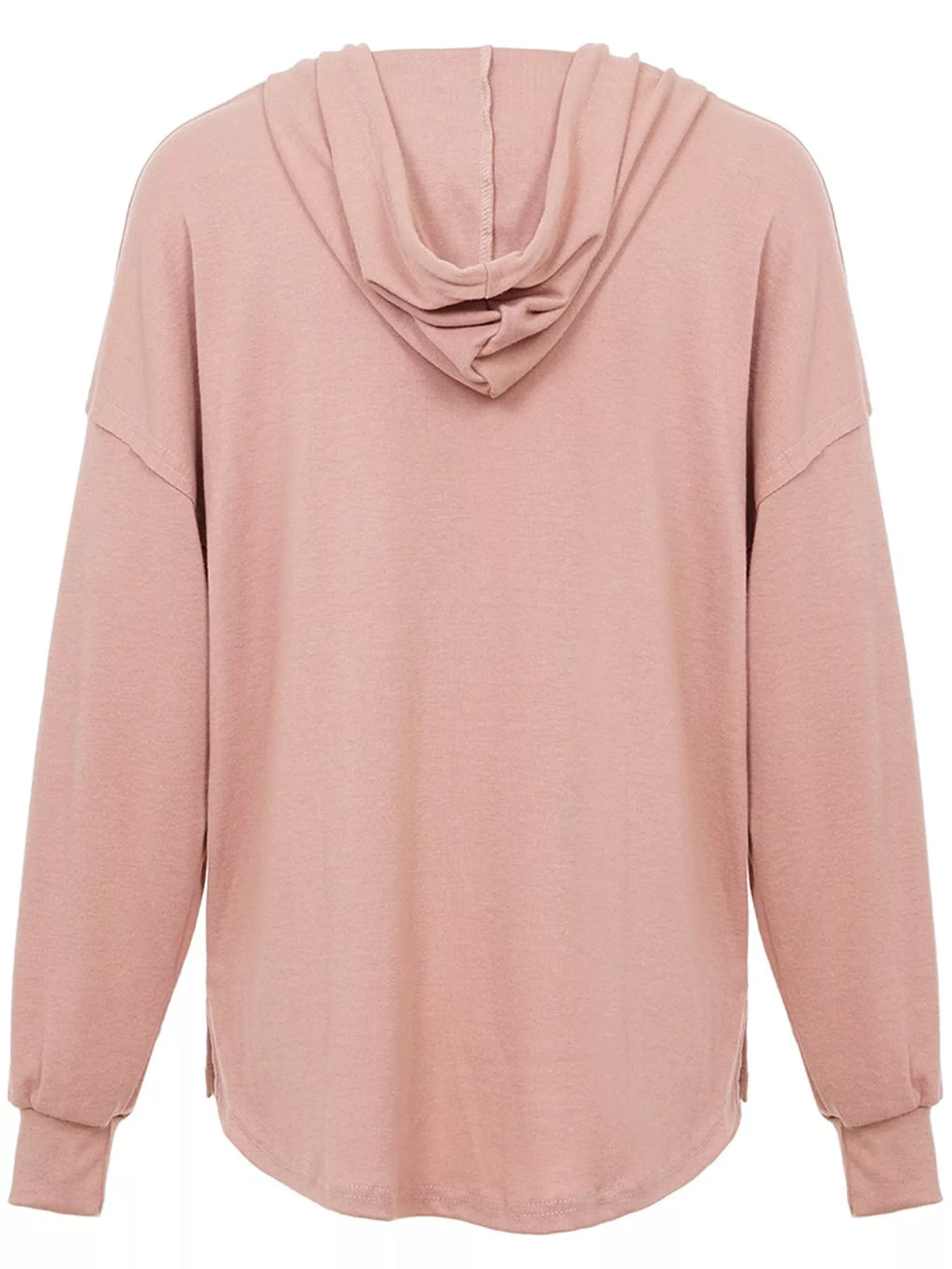 Drawstring Dropped Shoulder Hoodie